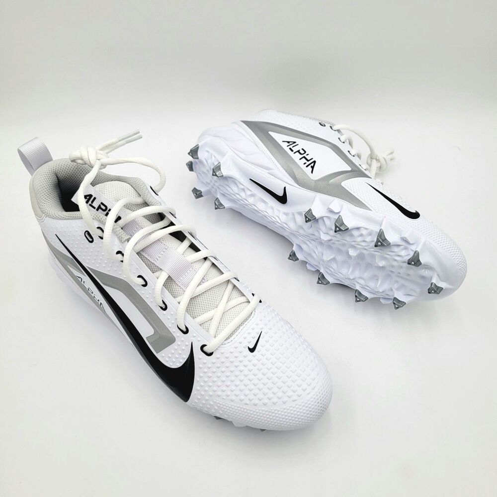 Nike Alpha Menace 4 Varsity Molded Football Cleats White FN0027-100 Men's 11 NEW